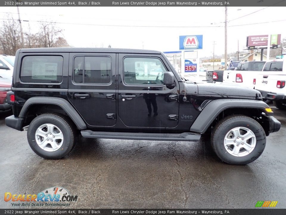 2022 Jeep Wrangler Unlimited Sport 4x4 Black / Black Photo #7