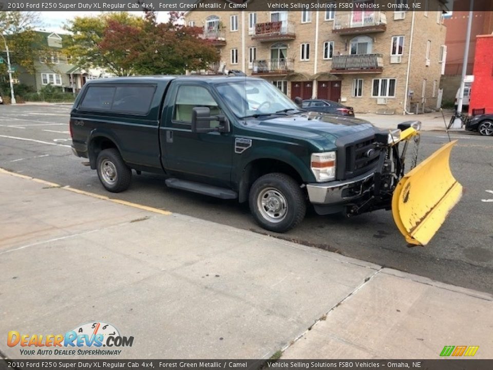 2010 Ford F250 Super Duty XL Regular Cab 4x4 Forest Green Metallic / Camel Photo #11