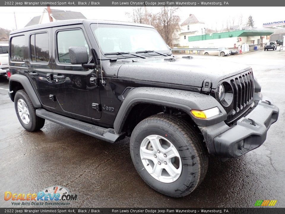 2022 Jeep Wrangler Unlimited Sport 4x4 Black / Black Photo #8