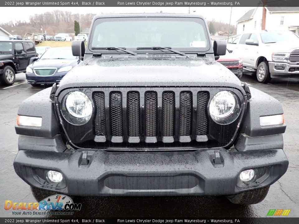 2022 Jeep Wrangler Unlimited Sport 4x4 Black / Black Photo #9