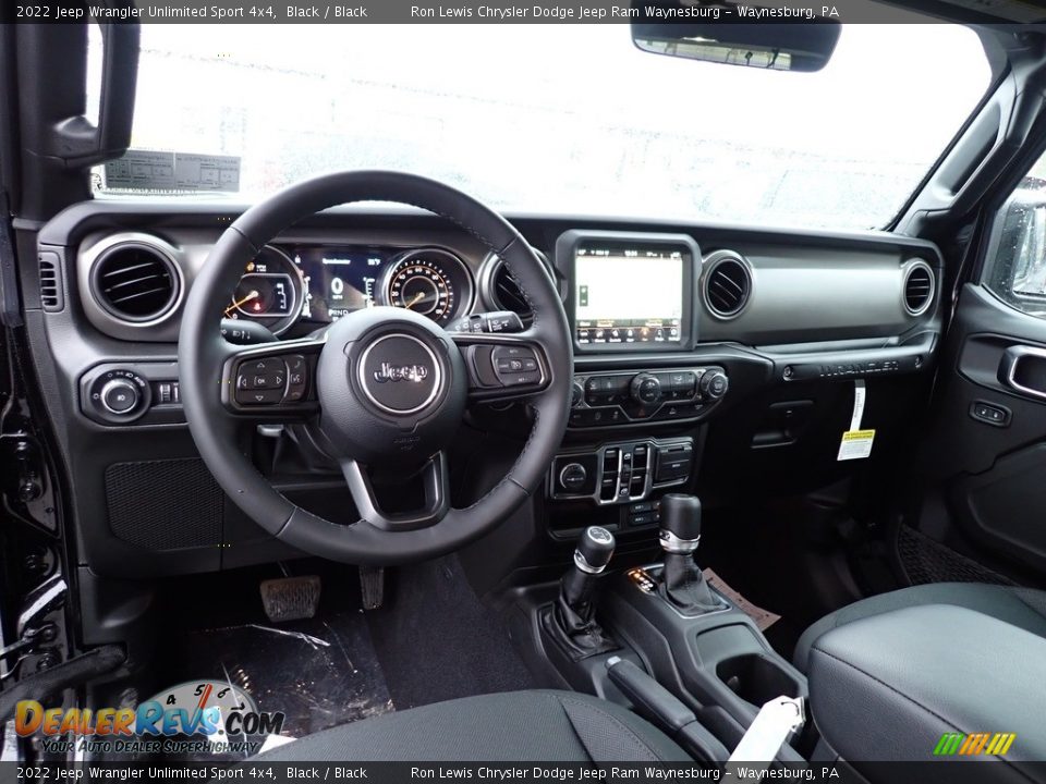 Black Interior - 2022 Jeep Wrangler Unlimited Sport 4x4 Photo #13
