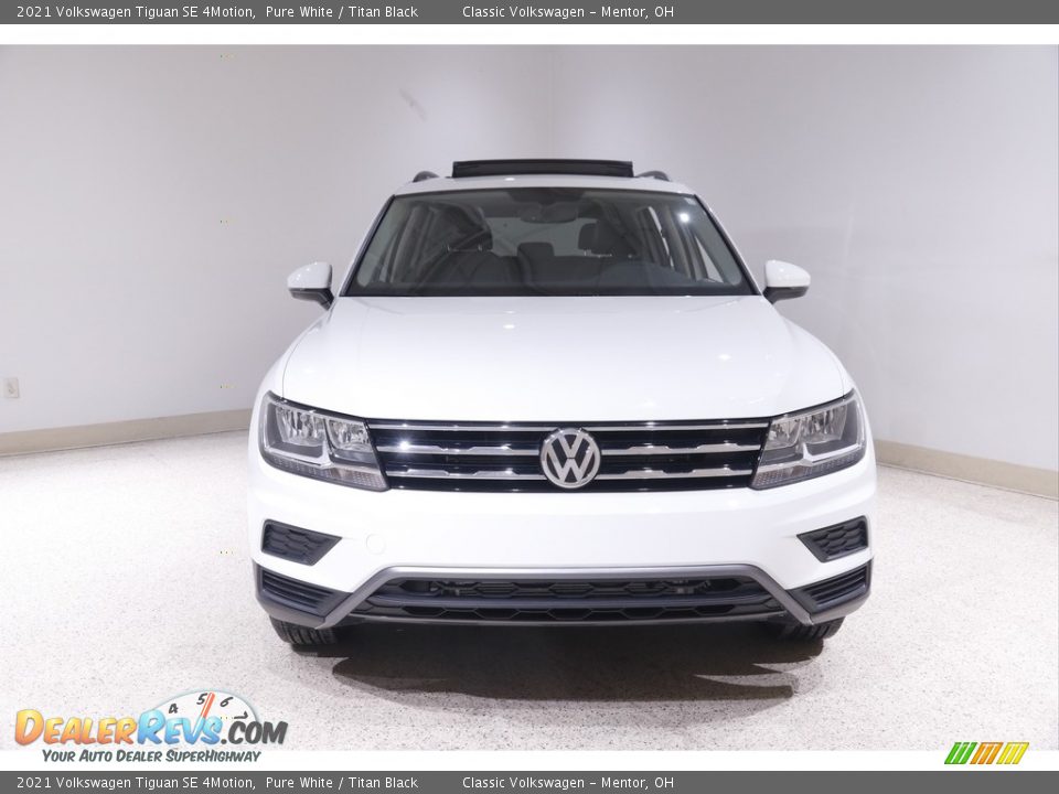 2021 Volkswagen Tiguan SE 4Motion Pure White / Titan Black Photo #2