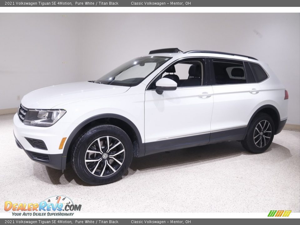 2021 Volkswagen Tiguan SE 4Motion Pure White / Titan Black Photo #3