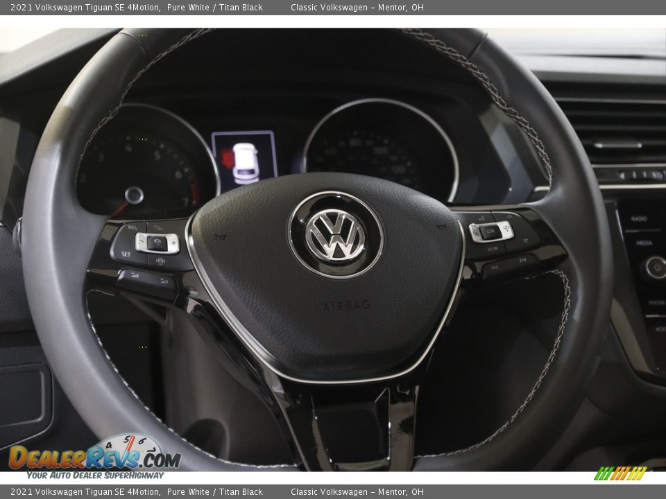 2021 Volkswagen Tiguan SE 4Motion Pure White / Titan Black Photo #7