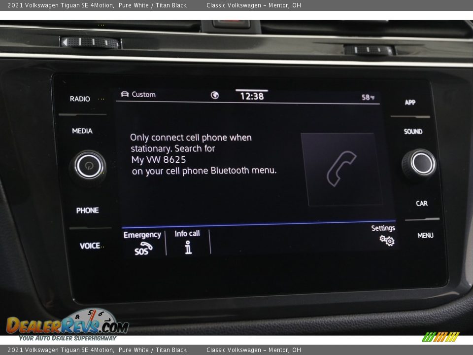 2021 Volkswagen Tiguan SE 4Motion Pure White / Titan Black Photo #11