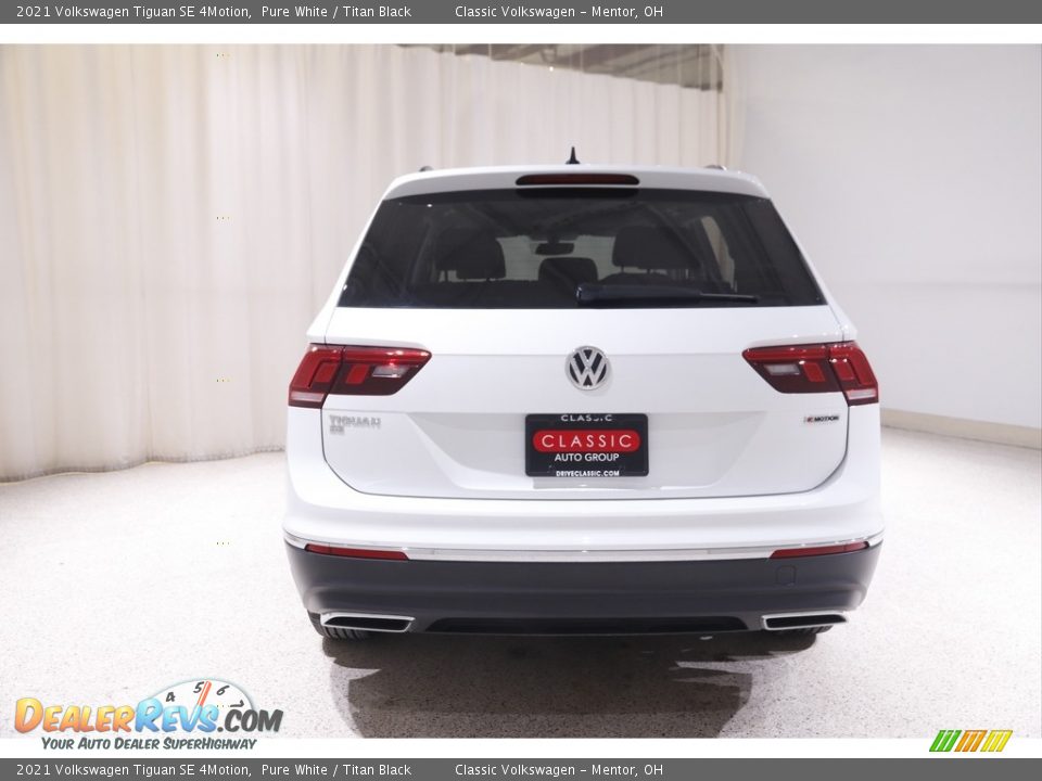 2021 Volkswagen Tiguan SE 4Motion Pure White / Titan Black Photo #18