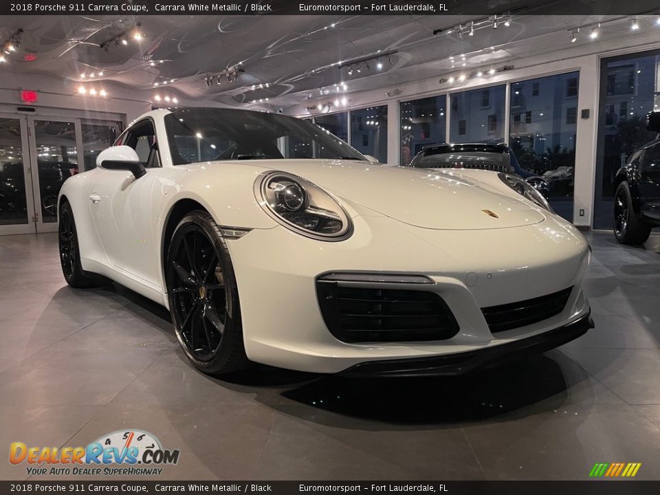 2018 Porsche 911 Carrera Coupe Carrara White Metallic / Black Photo #4