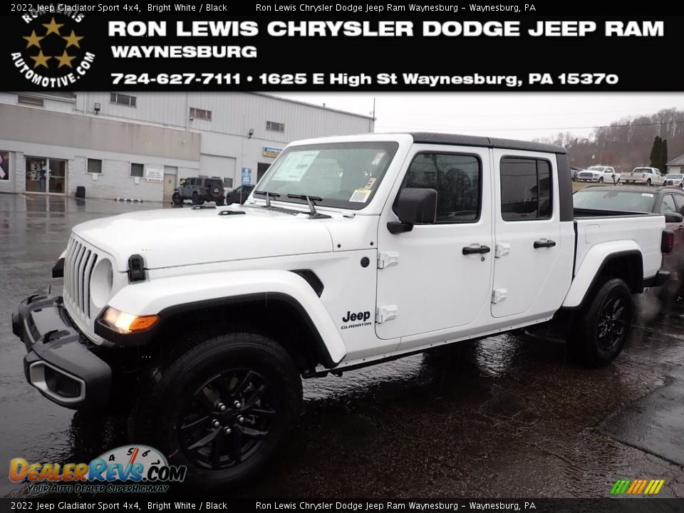 2022 Jeep Gladiator Sport 4x4 Bright White / Black Photo #1