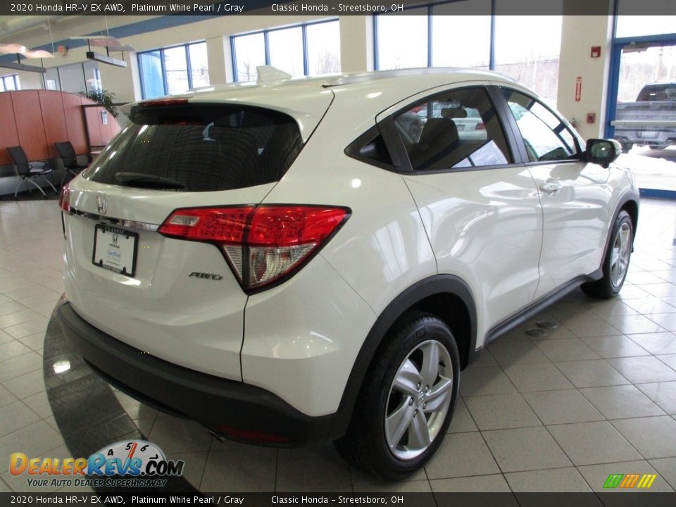 2020 Honda HR-V EX AWD Platinum White Pearl / Gray Photo #7