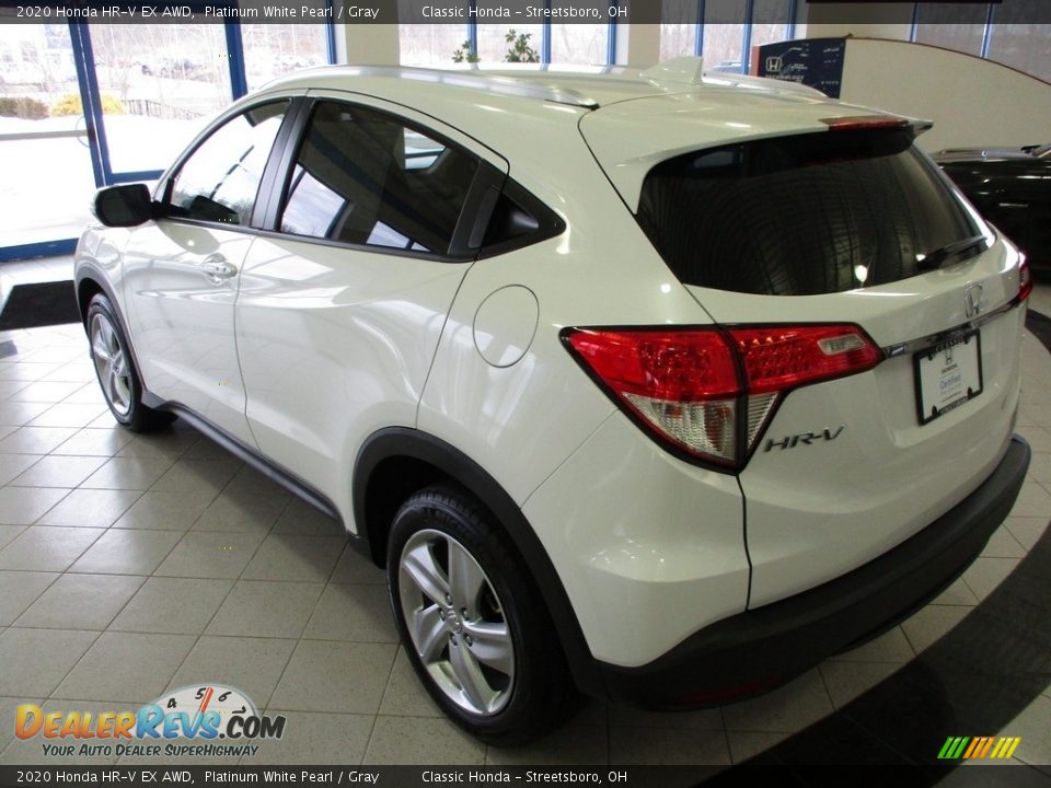 2020 Honda HR-V EX AWD Platinum White Pearl / Gray Photo #9