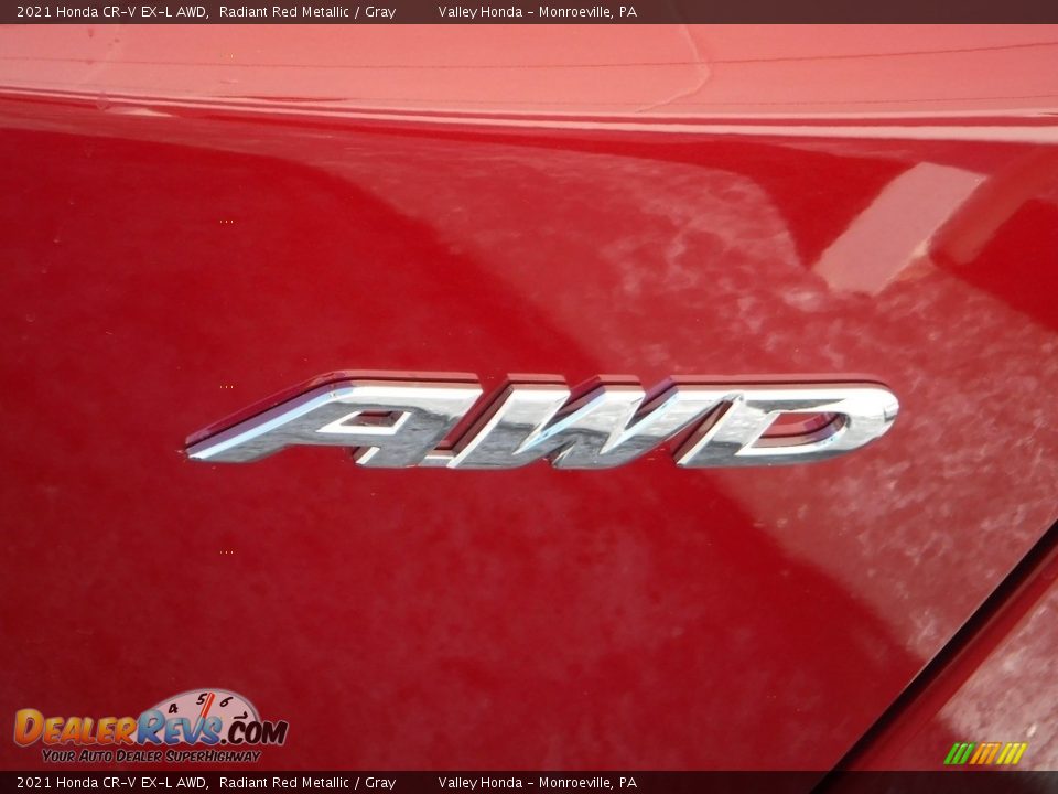 2021 Honda CR-V EX-L AWD Radiant Red Metallic / Gray Photo #9
