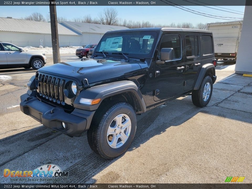2022 Jeep Wrangler Unlimited Willys Sport 4x4 Black / Black Photo #2