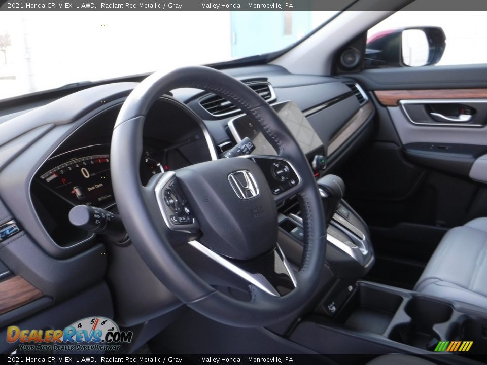 2021 Honda CR-V EX-L AWD Radiant Red Metallic / Gray Photo #12