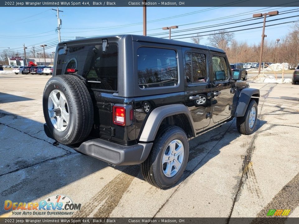 2022 Jeep Wrangler Unlimited Willys Sport 4x4 Black / Black Photo #4