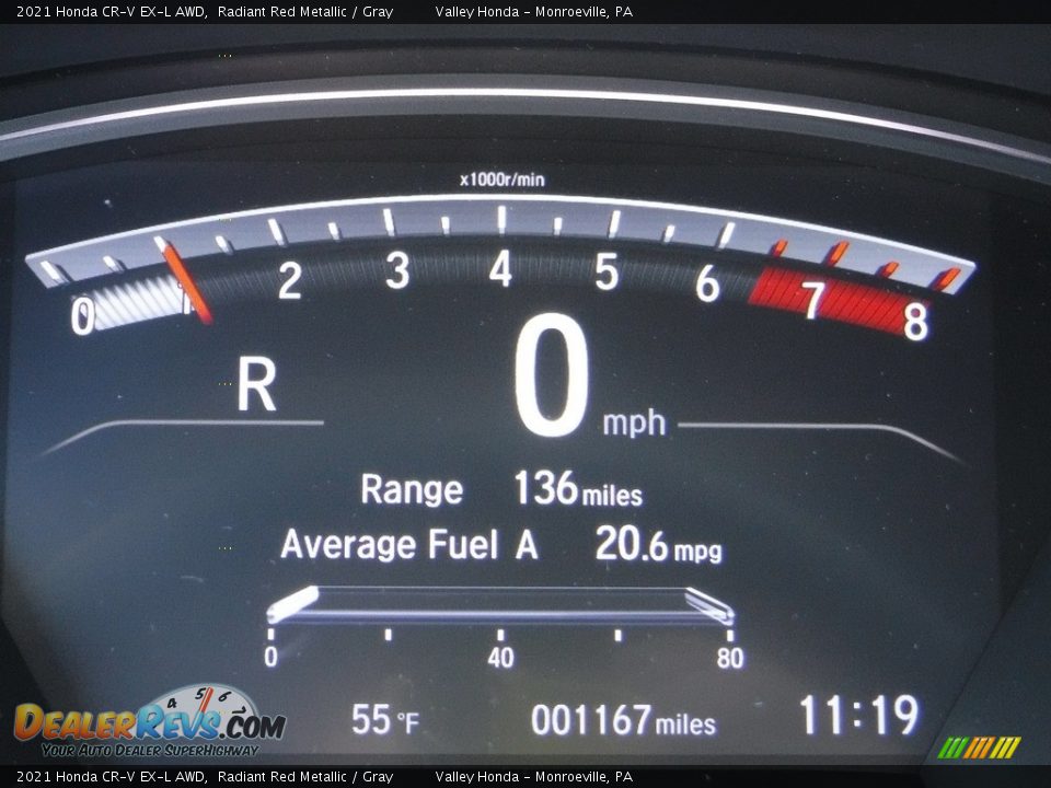 2021 Honda CR-V EX-L AWD Radiant Red Metallic / Gray Photo #30