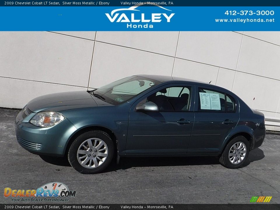 2009 Chevrolet Cobalt LT Sedan Silver Moss Metallic / Ebony Photo #2