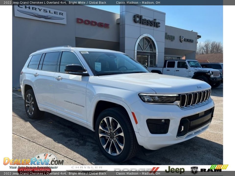 2022 Jeep Grand Cherokee L Overland 4x4 Bright White / Global Black Photo #1