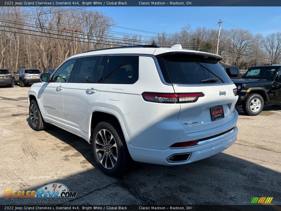 2022 Jeep Grand Cherokee L Overland 4x4 Bright White / Global Black Photo #10