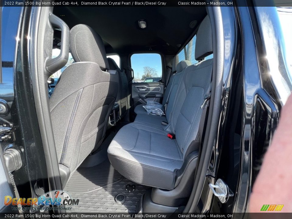 2022 Ram 1500 Big Horn Quad Cab 4x4 Diamond Black Crystal Pearl / Black/Diesel Gray Photo #3