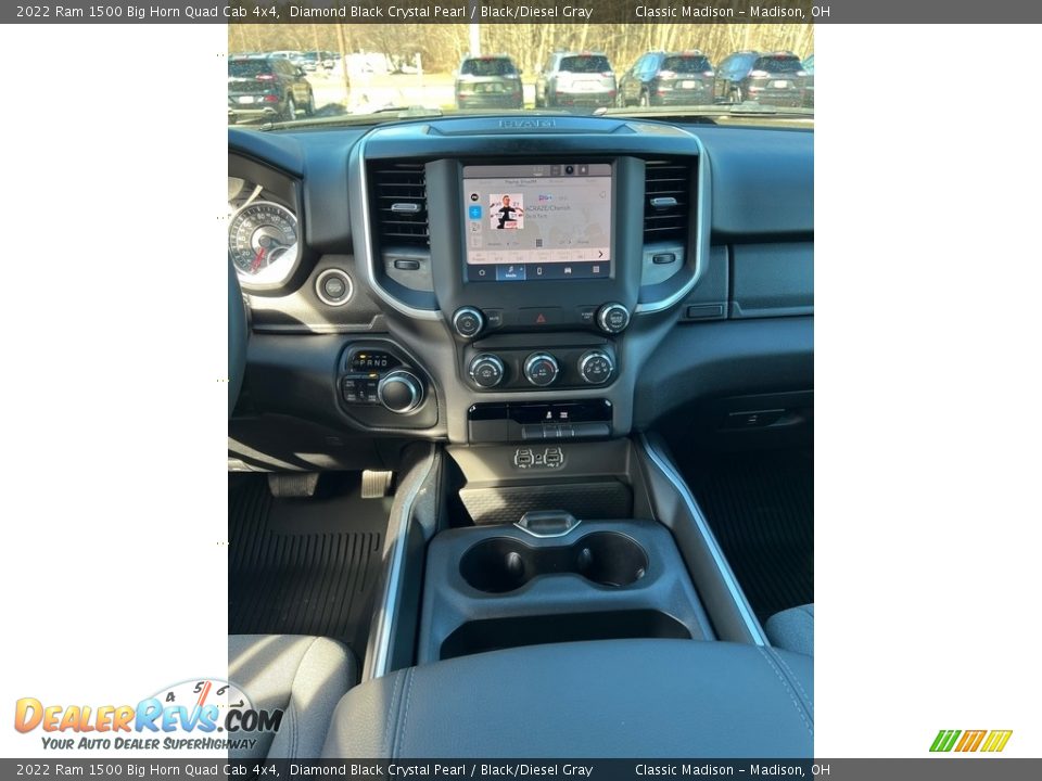 2022 Ram 1500 Big Horn Quad Cab 4x4 Diamond Black Crystal Pearl / Black/Diesel Gray Photo #6