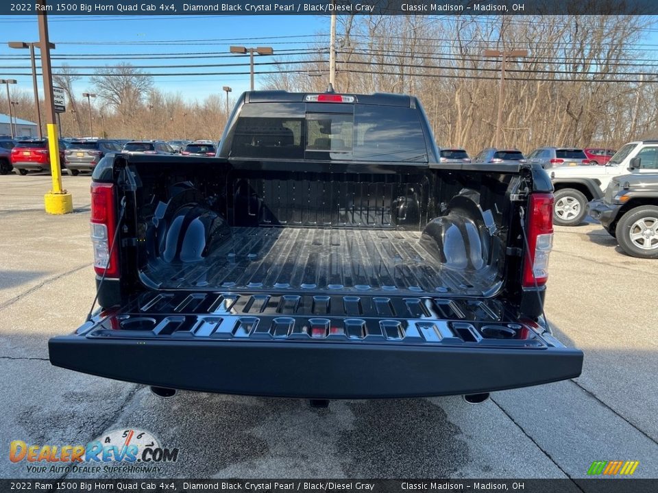 2022 Ram 1500 Big Horn Quad Cab 4x4 Diamond Black Crystal Pearl / Black/Diesel Gray Photo #11