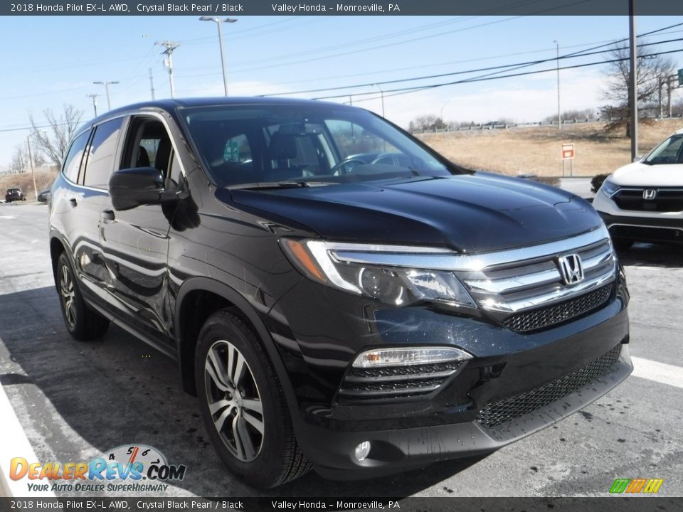 2018 Honda Pilot EX-L AWD Crystal Black Pearl / Black Photo #6