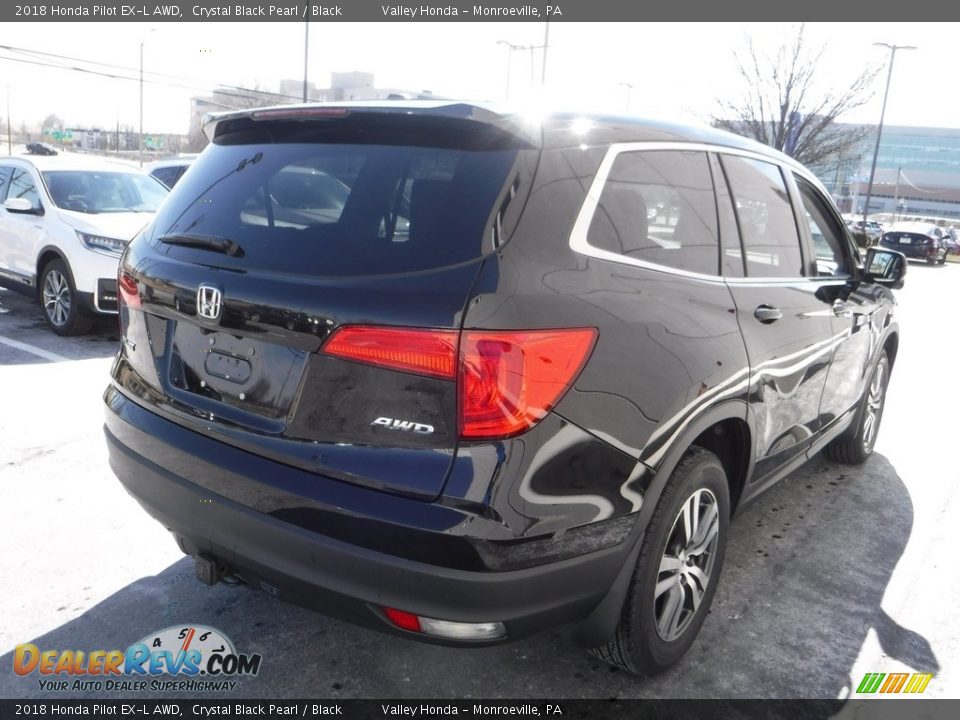 2018 Honda Pilot EX-L AWD Crystal Black Pearl / Black Photo #7