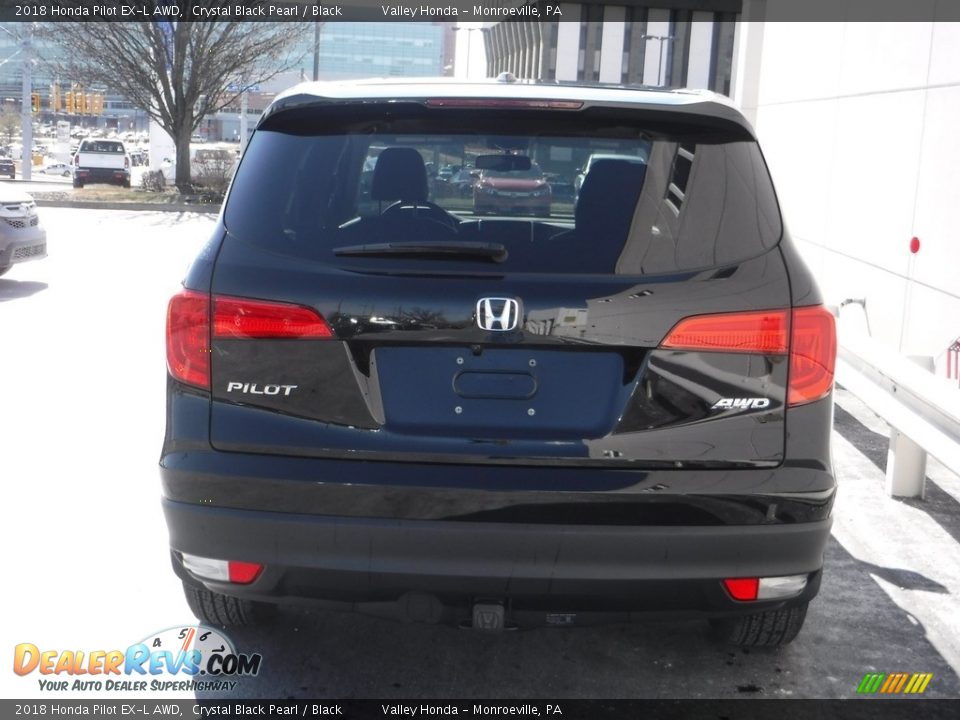 2018 Honda Pilot EX-L AWD Crystal Black Pearl / Black Photo #8