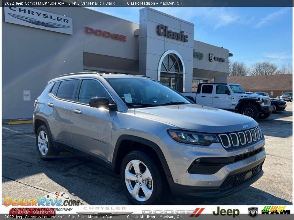 2022 Jeep Compass Latitude 4x4 Billet Silver Metallic / Black Photo #1