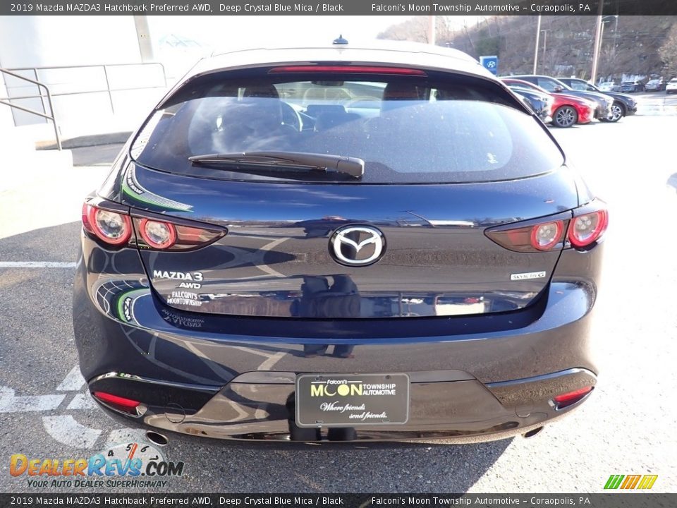 2019 Mazda MAZDA3 Hatchback Preferred AWD Deep Crystal Blue Mica / Black Photo #3