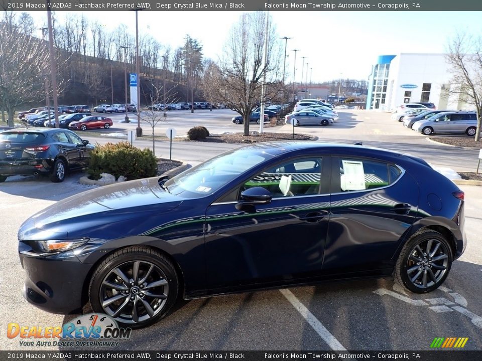 2019 Mazda MAZDA3 Hatchback Preferred AWD Deep Crystal Blue Mica / Black Photo #6