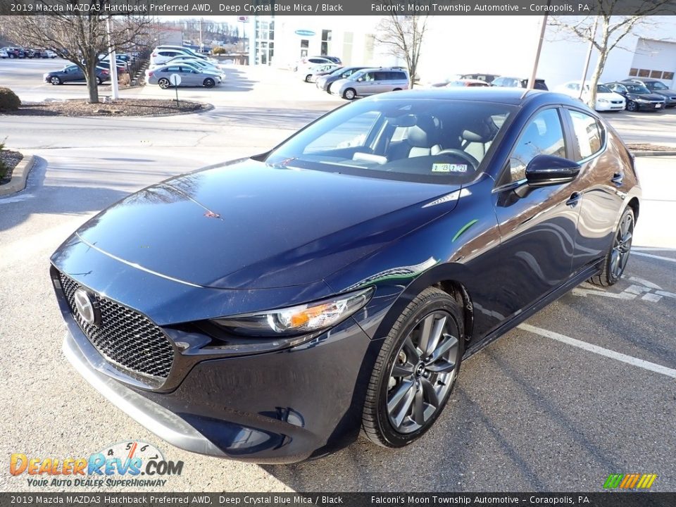 2019 Mazda MAZDA3 Hatchback Preferred AWD Deep Crystal Blue Mica / Black Photo #7