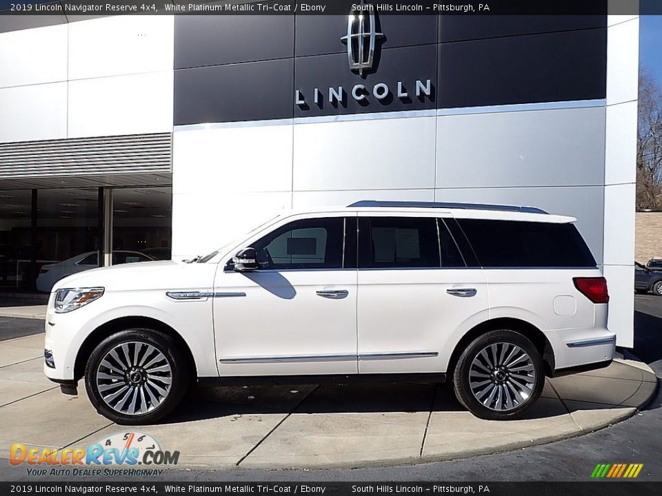 White Platinum Metallic Tri-Coat 2019 Lincoln Navigator Reserve 4x4 Photo #2