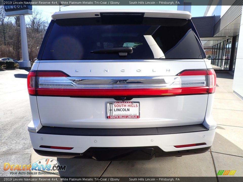 2019 Lincoln Navigator Reserve 4x4 White Platinum Metallic Tri-Coat / Ebony Photo #4