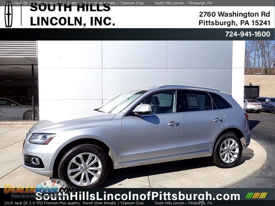 2015 Audi Q5 2.0 TFSI Premium Plus quattro Florett Silver Metallic / Titanium Gray Photo #1