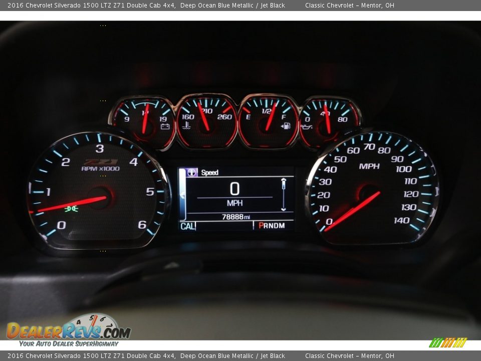 2016 Chevrolet Silverado 1500 LTZ Z71 Double Cab 4x4 Gauges Photo #9