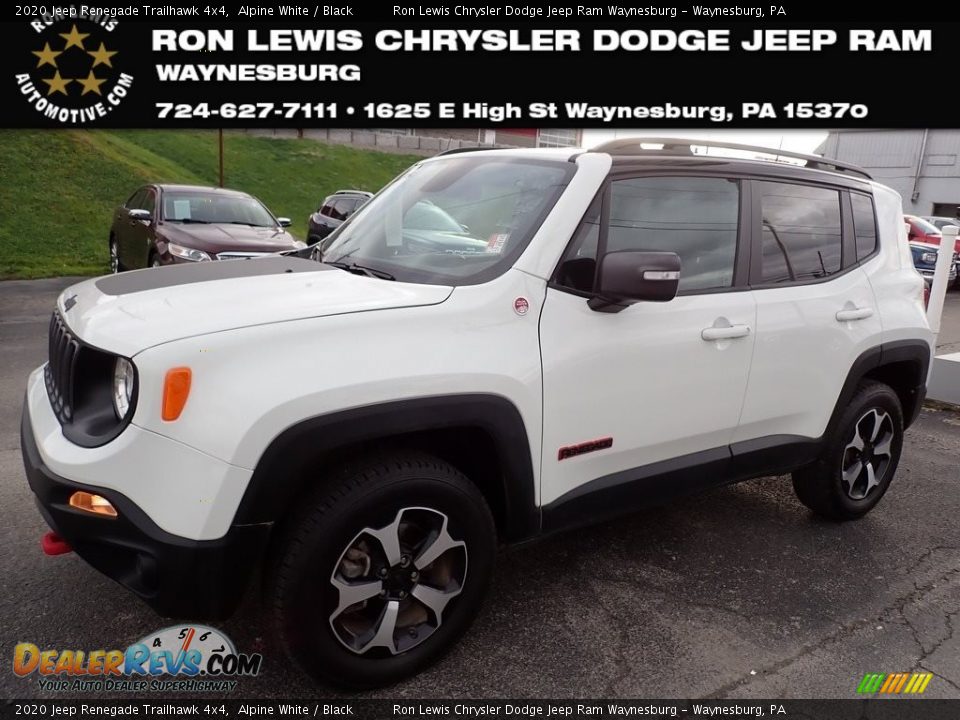 2020 Jeep Renegade Trailhawk 4x4 Alpine White / Black Photo #1