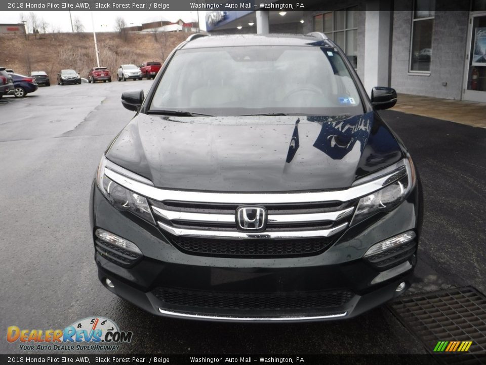 2018 Honda Pilot Elite AWD Black Forest Pearl / Beige Photo #5