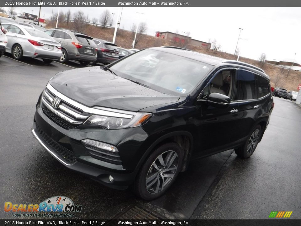 2018 Honda Pilot Elite AWD Black Forest Pearl / Beige Photo #6