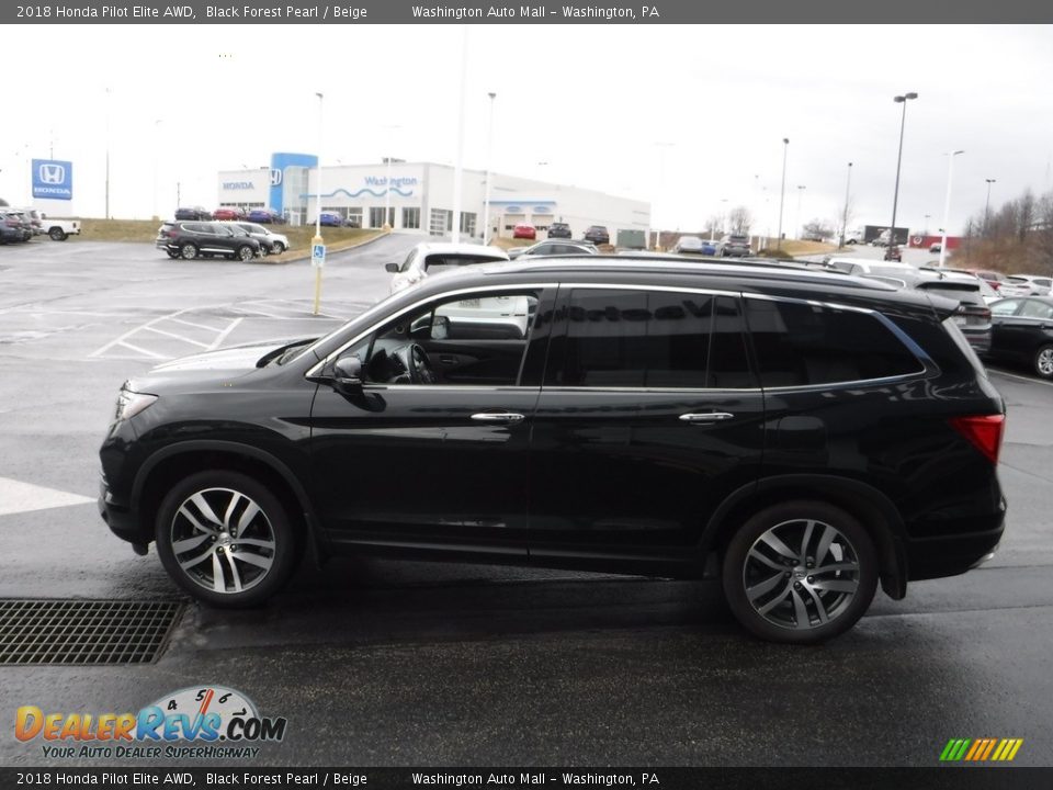 2018 Honda Pilot Elite AWD Black Forest Pearl / Beige Photo #7