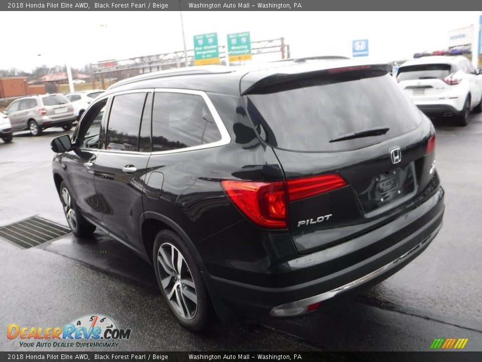 2018 Honda Pilot Elite AWD Black Forest Pearl / Beige Photo #8