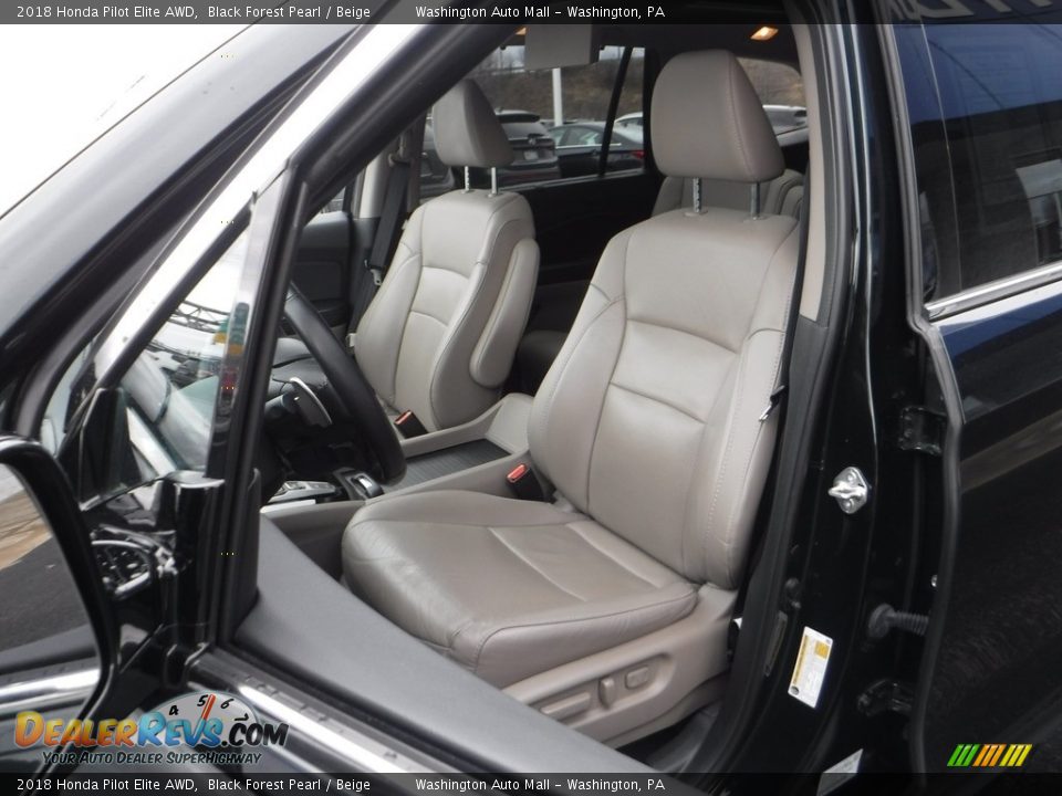 2018 Honda Pilot Elite AWD Black Forest Pearl / Beige Photo #19