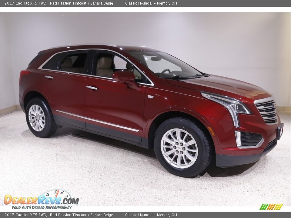 2017 Cadillac XT5 FWD Red Passion Tintcoat / Sahara Beige Photo #1