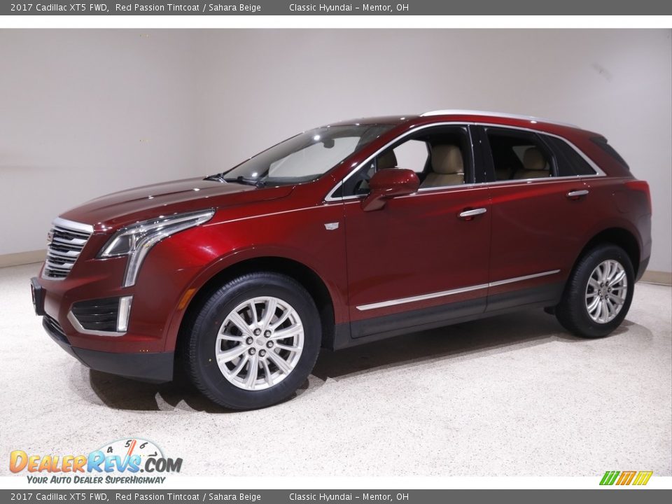 2017 Cadillac XT5 FWD Red Passion Tintcoat / Sahara Beige Photo #3