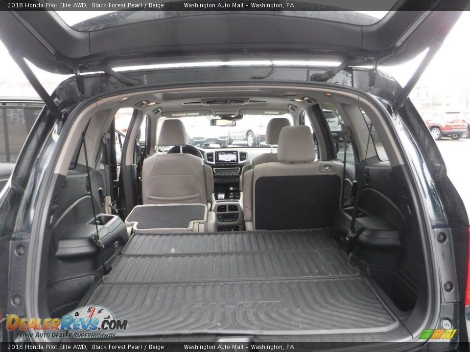 2018 Honda Pilot Elite AWD Black Forest Pearl / Beige Photo #35