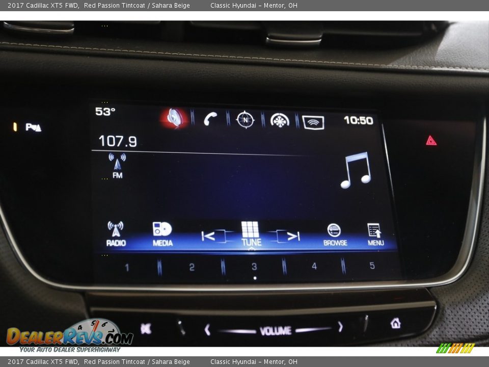 2017 Cadillac XT5 FWD Red Passion Tintcoat / Sahara Beige Photo #10