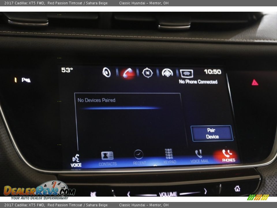 2017 Cadillac XT5 FWD Red Passion Tintcoat / Sahara Beige Photo #11