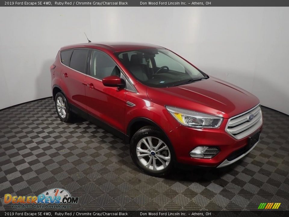 2019 Ford Escape SE 4WD Ruby Red / Chromite Gray/Charcoal Black Photo #3