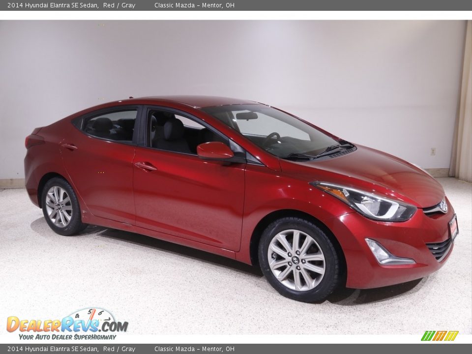 2014 Hyundai Elantra SE Sedan Red / Gray Photo #1