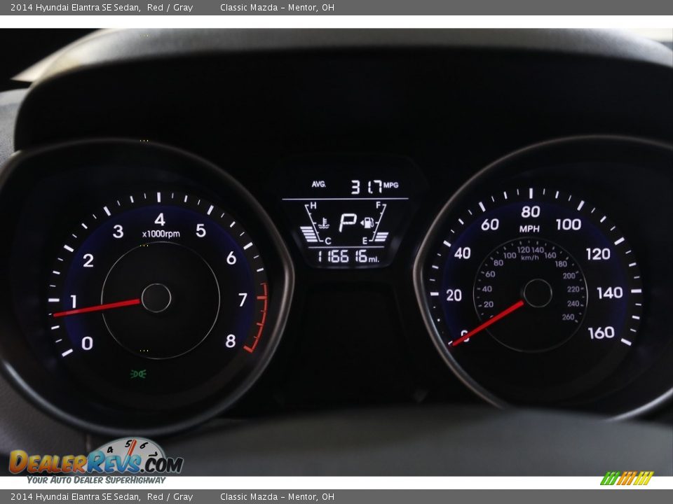 2014 Hyundai Elantra SE Sedan Red / Gray Photo #9
